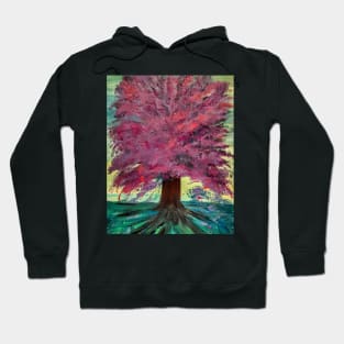 Botanical abstract landscape painting Hoodie